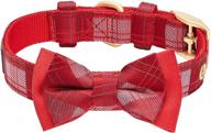 🎄 christmas luxurious dog collars with bowtie set from blueberry pet logo