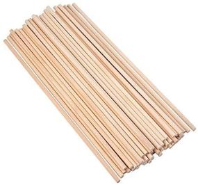 img 1 attached to 🔨 eBoot Unfinished Natural Wood Craft Dowel Rods 12 Inch x 1/4 Inch, 50 Pack - Premium Quality for Crafting and DIY Projects