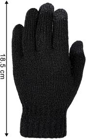 img 1 attached to 🧤 Cooraby 2 Pairs Kids Touchscreen Winter Gloves - Stretch Knitted Magic Gloves for Boys and Girls