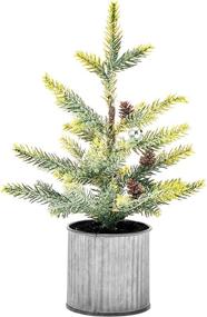 img 3 attached to Mini Pre-Decorated Tabletop Christmas Tree with Lights, Pinecones - 12 inches