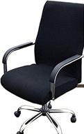 🪑 enhance your office décor with trycooling modern simplism style chair cover in large, black logo