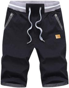 img 1 attached to 👖 Blue Boys' Clothing with Drawstring Elastic Pockets - GUNLIRE