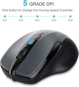 img 1 attached to 💻 TeckNet 2600DPI Bluetooth Wireless Mouse: Long Battery Life, Battery Indicator | 2600/2000/1600/1200/800DPI