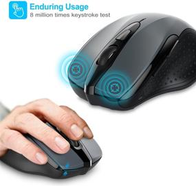img 2 attached to 💻 TeckNet 2600DPI Bluetooth Wireless Mouse: Long Battery Life, Battery Indicator | 2600/2000/1600/1200/800DPI