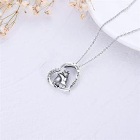 img 1 attached to Attractive 925 Sterling Silver Dog Necklace: Perfect Keepsake Pendant for Girls, Women, and Dog Lovers