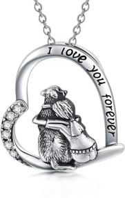 img 4 attached to Attractive 925 Sterling Silver Dog Necklace: Perfect Keepsake Pendant for Girls, Women, and Dog Lovers