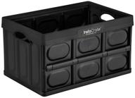 efficient and durable: greenmade instacrate collapsible storage container, 12 gal, black logo