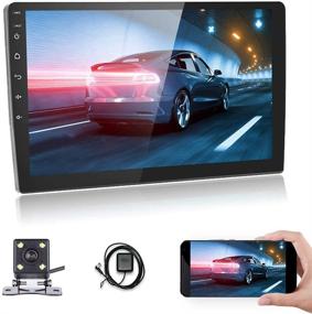 img 4 attached to 🚗 10.1-Inch Android Double Din Car Stereo with GPS Navigation and Touch Screen, Backup Camera, WiFi, Bluetooth, FM Radio, Mirror Link, Dual USB Ports