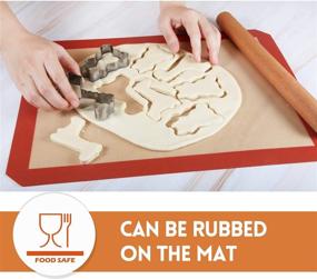 img 2 attached to Premium Pack of 2 STATINT Non-Stick Silicone Baking Mats - Food Safe & Highly Effective for Baking