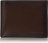 👜 perry ellis michigan bifold brown wallet: sleek and stylish design with ample storage logo