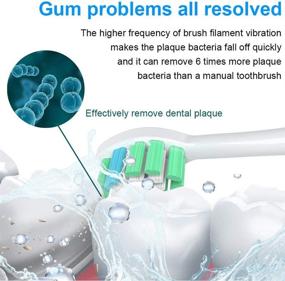 img 1 attached to Водонепроницаемая заряжаемая зубная щетка с заменяемыми насадками для ухода за полостью рта и аксессуарами для зубных щеток