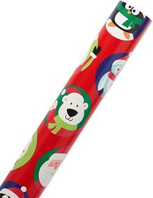 img 2 attached to 🎁 Reversible Jumbo Roll of American Greetings Christmas Wrapping Paper: Santa and Snowflakes Design (1 Pack, 175 sq. ft.)