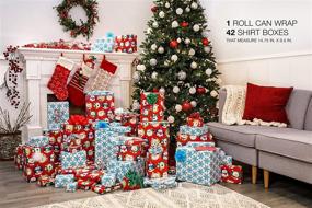 img 1 attached to 🎁 Обратимый гигантский рулон подарочной бумаги American Greetings на Рождество: дизайн с Сантой и снежинками (1 упаковка, 175 кв. футов)
