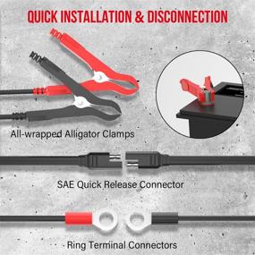 img 2 attached to 🔋 Ampeak Car Battery Charger: 6V/12V 2.5A Automatic Trickle Charger Maintainer for Marine Motorcycle Truck RV Lawn Mower - Efficient Battery Charging Solution