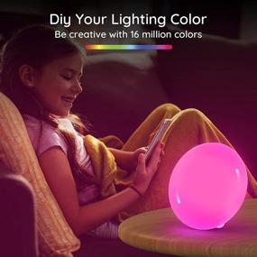 img 3 attached to 🔌 Smart Table Lamp by Halussoer: Dimmable RGB Bedside Lamp with Scene Modes, Warm White Light for Bedrooms and Living Room. Works with Alexa and Google Home.