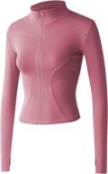 🏃 stay stylish and active with locachy women's lightweight stretchy workout full zip running track jacket with thumb holes logo