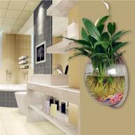 🐠 prugna wall-hanging fish bowl: stylish acrylic wall-mounted plant pot and 1 gallon fish tank - 11.5" decoration planter logo