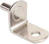 5mm l-shaped support bracket with hole, mounting, nickel - powertec qp1402, 50 logo