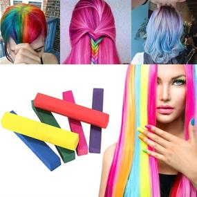 img 1 attached to 🎨 24 Colors Hair Chalk Pens for Girls - Temporary Hair Chalk, Washable Hair Color - Ideal DIY Gifts for Birthday Party, Cosplay, Halloween, and Christmas