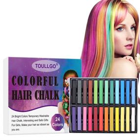 img 4 attached to 🎨 24 Colors Hair Chalk Pens for Girls - Temporary Hair Chalk, Washable Hair Color - Ideal DIY Gifts for Birthday Party, Cosplay, Halloween, and Christmas