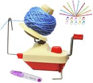 🧶 swift yarn ball winder by ayasee - hand operated fiber string wool winder machine for family, 22 inches - includes 10 knitting stitch markers, 10 plastic needles, and 1 scissors logo