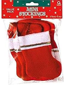 img 3 attached to 🎅 Santa Mini Felt Stockings - Affordable 6-Pack for Festive Christmas Decor