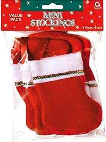 img 1 attached to 🎅 Santa Mini Felt Stockings - Affordable 6-Pack for Festive Christmas Decor