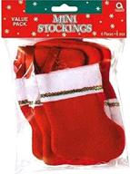 🎅 santa mini felt stockings - affordable 6-pack for festive christmas decor логотип
