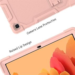 img 2 attached to 📱 CCMAO Shockproof Rugged Armor Case for Samsung Galaxy Tab A7 10.4 2020 (Rose Gold) - Drop Protection for SM-T500/T505/T507 2020 Release