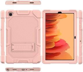 img 3 attached to 📱 CCMAO Shockproof Rugged Armor Case for Samsung Galaxy Tab A7 10.4 2020 (Rose Gold) - Drop Protection for SM-T500/T505/T507 2020 Release