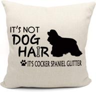 🐶 it's not dog hair, it's cocker spaniel glitter throw pillow case - perfect dog lover gift logo