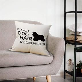 img 3 attached to 🐶 It's Not Dog Hair, It's Cocker Spaniel Glitter Throw Pillow Case - Perfect Dog Lover Gift