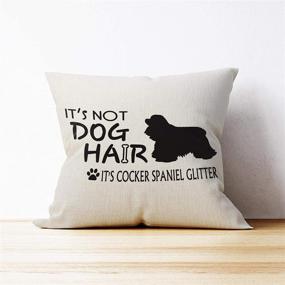 img 2 attached to 🐶 It's Not Dog Hair, It's Cocker Spaniel Glitter Throw Pillow Case - Perfect Dog Lover Gift