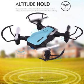 img 1 attached to 🚁 SIMREX X300C 8816 Mini Drone RC Quadcopter with Foldable Design, Altitude Hold, Headless Mode, 360 Degree FPV Video, WiFi 720P HD Camera, 6-Axis Gyro, 4CH 2.4Ghz Remote Control - Easy Fly Training Drone (Blue)