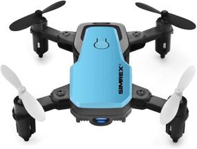 img 4 attached to 🚁 SIMREX X300C 8816 Mini Drone RC Quadcopter with Foldable Design, Altitude Hold, Headless Mode, 360 Degree FPV Video, WiFi 720P HD Camera, 6-Axis Gyro, 4CH 2.4Ghz Remote Control - Easy Fly Training Drone (Blue)