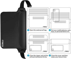 img 1 attached to 🏄 Keep Your Valuables Safe During Water Sports: FRiEQ 2-Pack Waterproof Pouches with Waist Strap