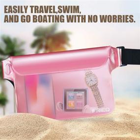 img 3 attached to 🏄 Keep Your Valuables Safe During Water Sports: FRiEQ 2-Pack Waterproof Pouches with Waist Strap