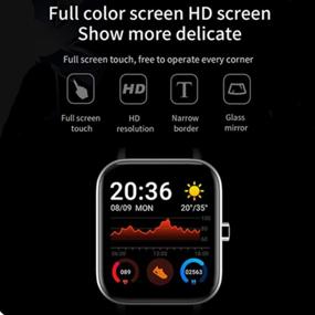 img 2 attached to 📱 Weijie Waterproof Fitness Tracker: Touch Screen Smartwatch with Heart Rate Sleep Monitor, Digital Watch Activity Tracker - Compatible with iPhone Android Phones