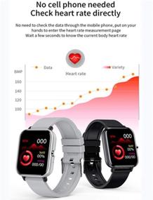 img 3 attached to 📱 Weijie Waterproof Fitness Tracker: Touch Screen Smartwatch with Heart Rate Sleep Monitor, Digital Watch Activity Tracker - Compatible with iPhone Android Phones