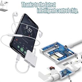 img 3 attached to 🎧 Apple MFi Certified Lightning to 3.5mm Headphone Splitter, 2 in 1 Audio & Charger Cable, Compatible with iPhone 12/11/XS/XR/X 8 7/iPad, Supporting Volume Control, Calls, and iOS 14