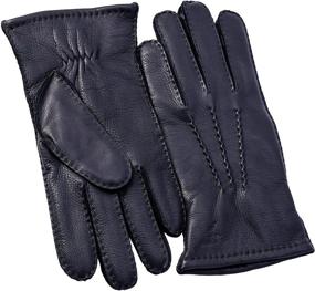 img 4 attached to YISEVEN Deerskin Cashmere Handsewn Buckskin Men's Gloves & Mittens: Luxurious Accessories for the Modern Gentleman