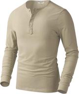 👕 men's casual oatmeal henley shirts by derminpro - clothing collection logo