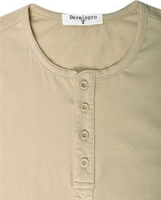 img 2 attached to 👕 Men's Casual Oatmeal Henley Shirts by Derminpro - Clothing Collection