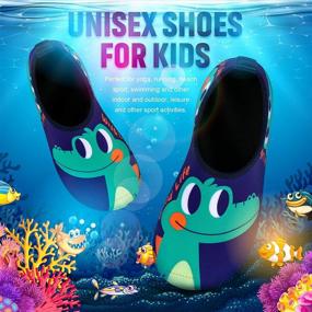 img 3 attached to 👶 EaseMate Kids Water Shoes: Toddler Boys Girls Swim Socks for Infants to Big Kids - Quick Dry Non-Slip Water Beach Aqua Sports Shoes