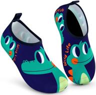 👶 easemate kids water shoes: toddler boys girls swim socks for infants to big kids - quick dry non-slip water beach aqua sports shoes logo