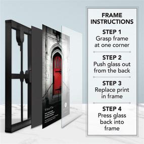 img 2 attached to 🖼️ Mantello 11x17 Frame, Sleek Black Front-Loading Poster Frame, Pack of 3, 11x17 Picture Frame with a Clean Look