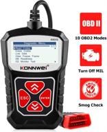 🔎 konnwei kw310 obd2 scanner: full obdii functions car code reader for all 1996+ cars - engine diagnostic tool (black) logo