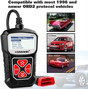 img 1 attached to 🔎 KONNWEI KW310 OBD2 Scanner: Full OBDII Functions Car Code Reader for All 1996+ Cars - Engine Diagnostic Tool (Black)