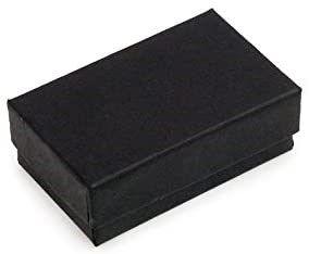 img 3 attached to 📦 Превосходная матовая черная коробка для украшений с наполнителем из хлопка #B21 - Упаковка из 100 штук