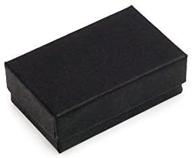 📦 превосходная матовая черная коробка для украшений с наполнителем из хлопка #b21 - упаковка из 100 штук логотип